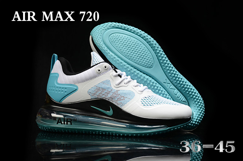 Women 2020 Nike Air Max 720 White Jade Black Shoes